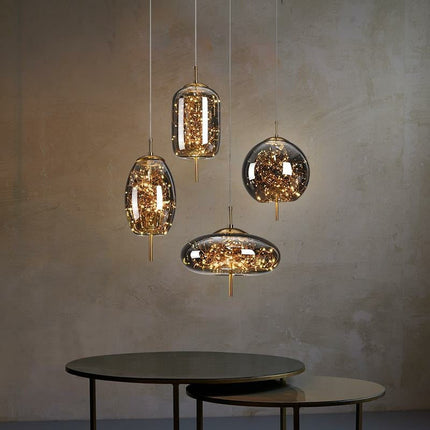 ChandelierDecor - Glass Net Long Line Pendant Chandelier Lights