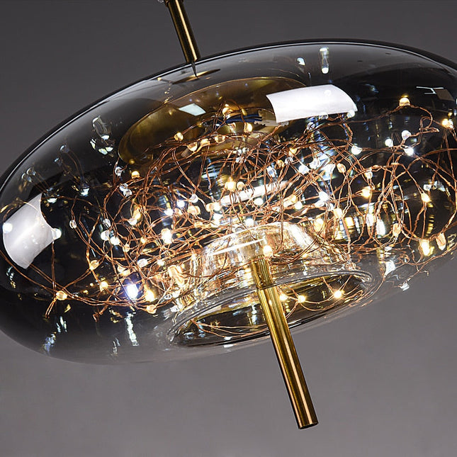 ChandelierDecor - Glass Net Long Line Pendant Chandelier Lights