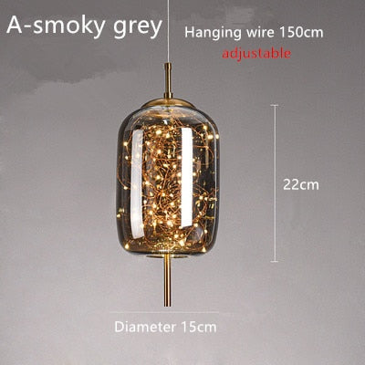 ChandelierDecor - Glass Net Long Line Pendant Chandelier Lights