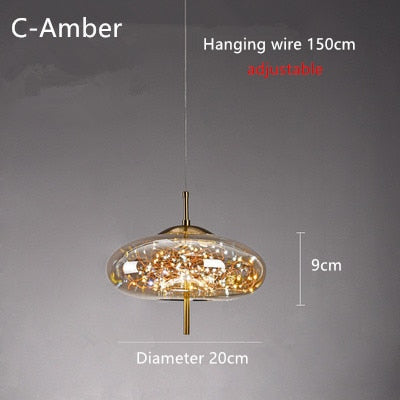 ChandelierDecor - Glass Net Long Line Pendant Chandelier Lights
