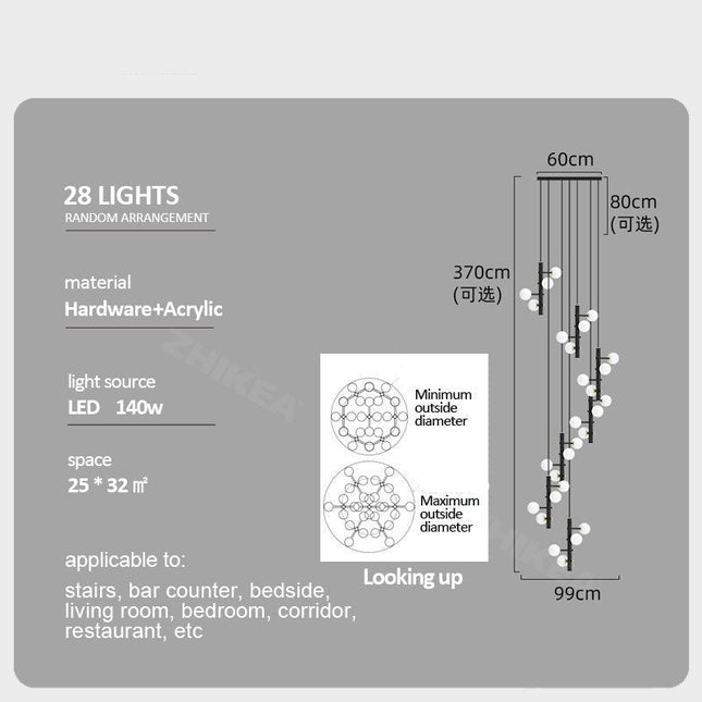 ChandelierDecor - Globe Stems Chandelier: Exquisite Lighting Fixture