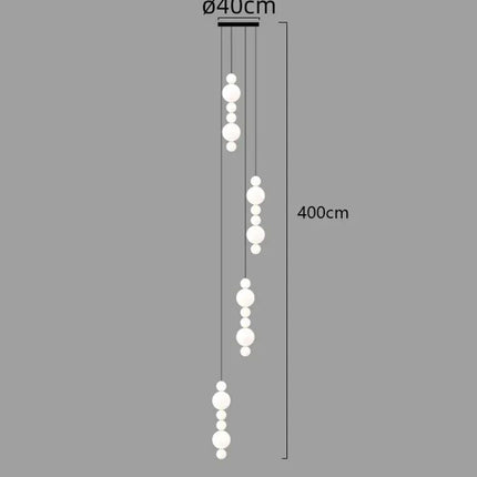 ChandelierDecor - Globes Pendant Loops Staircase Chandelier Lighting