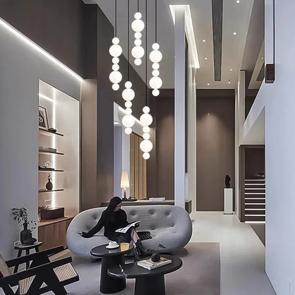 ChandelierDecor - Globes Pendant Loops Staircase Chandelier Lighting