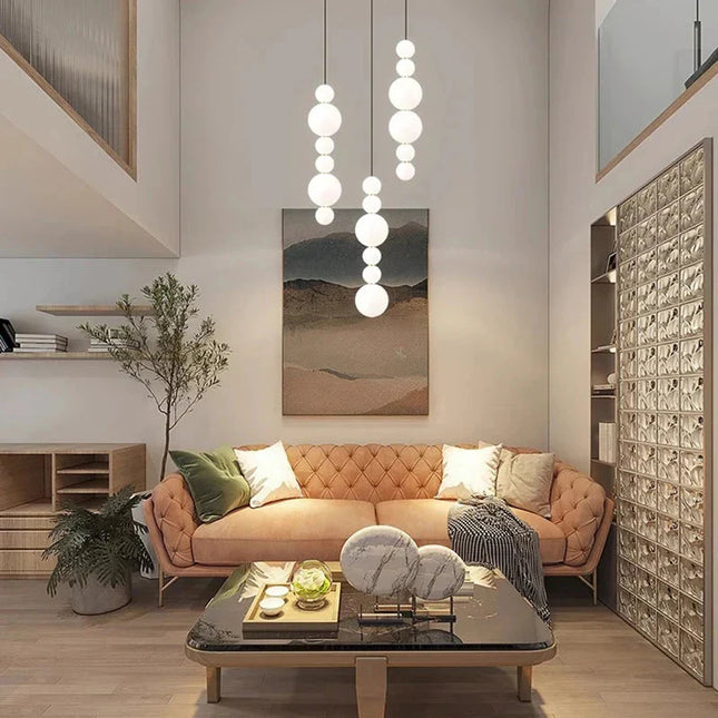 ChandelierDecor - Globes Pendant Loops Staircase Chandelier Lighting