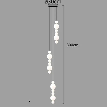 ChandelierDecor - Globes Pendant Loops Staircase Chandelier Lighting