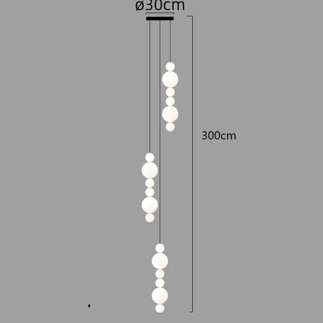 ChandelierDecor - Globes Pendant Loops Staircase Chandelier Lighting