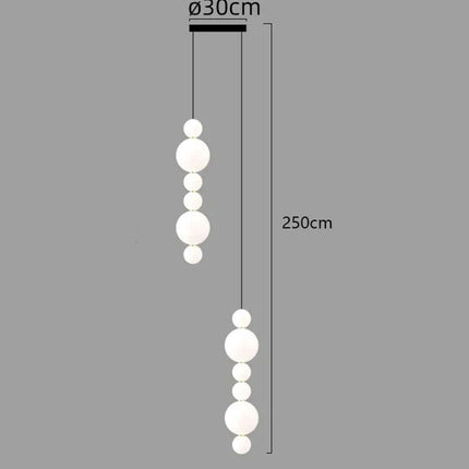 ChandelierDecor - Globes Pendant Loops Staircase Chandelier Lighting