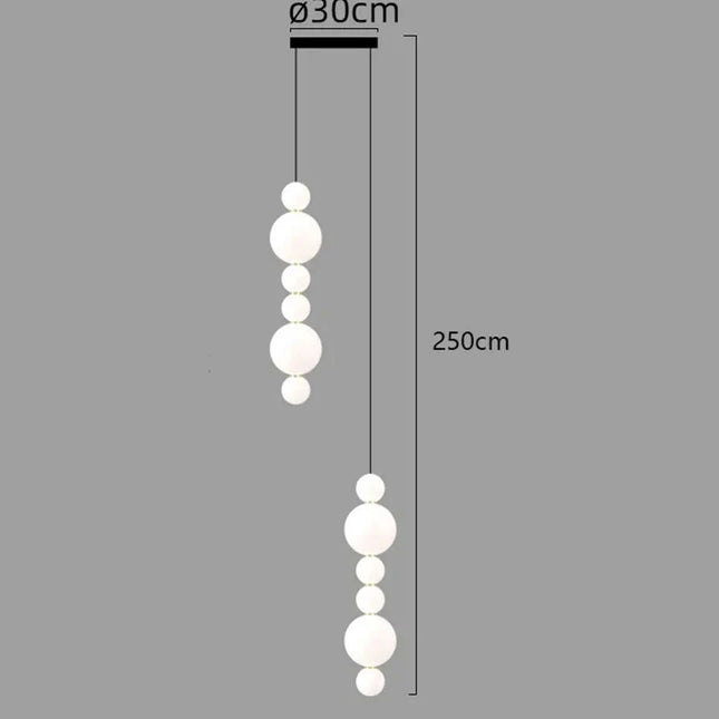 ChandelierDecor - Globes Pendant Loops Staircase Chandelier Lighting