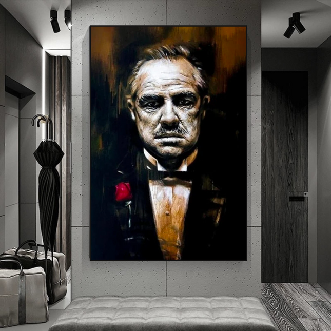 ChandelierDecor - Godfather Canvas Art Poster | Godfather Abstract Canvas Poster