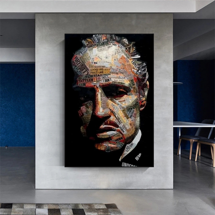 ChandelierDecor - Godfather Canvas Art Poster | Godfather Abstract Canvas Poster