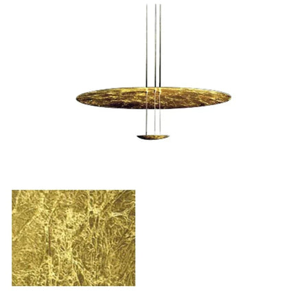 ChandelierDecor - Gold Foil Brushed Nickel Lobby Chandelier