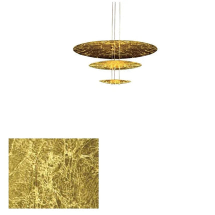 ChandelierDecor - Gold Foil Brushed Nickel Lobby Chandelier