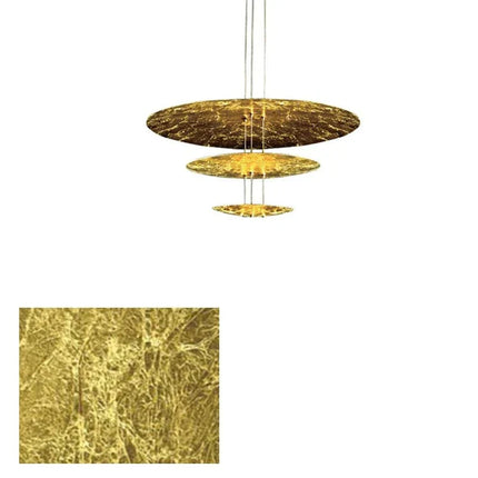 ChandelierDecor - Gold Foil Brushed Nickel Lobby Chandelier
