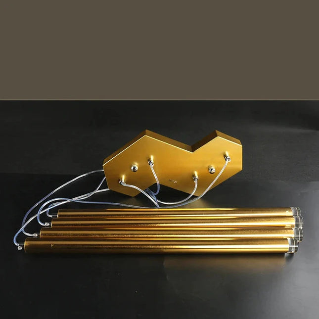 ChandelierDecor - Gold Tubes LED Minimalistic Chandelier - Electroplated