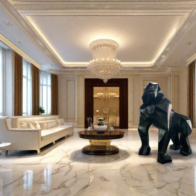 ChandelierDecor - Gorilla Fiberglass Resin Matt Finish Sculpture