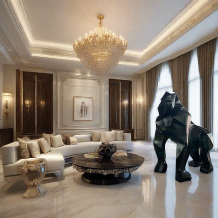 ChandelierDecor - Gorilla Fiberglass Resin Matt Finish Sculpture