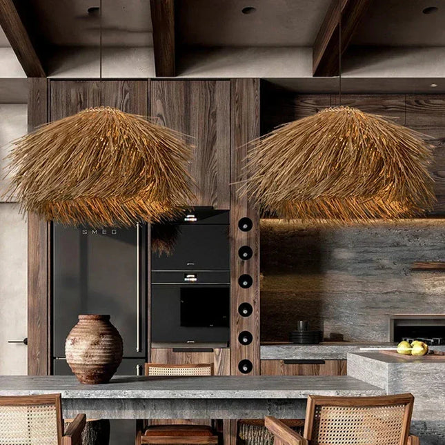 ChandelierDecor - Hand Woven Rattan LED Pendant Lighting