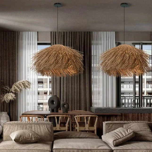 ChandelierDecor - Hand Woven Rattan LED Pendant Lighting