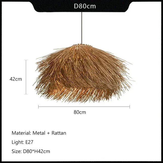 ChandelierDecor - Hand Woven Rattan LED Pendant Lighting