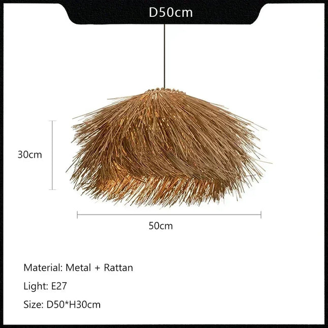 ChandelierDecor - Hand Woven Rattan LED Pendant Lighting