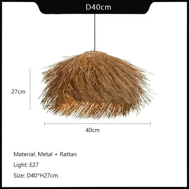 ChandelierDecor - Hand Woven Rattan LED Pendant Lighting