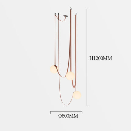 ChandelierDecor - Hanging Belt Globes Chandelier
