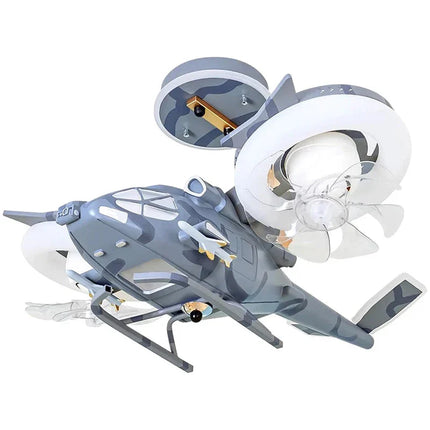 ChandelierDecor - Helicopter with 2 fans Rotatable Kids Ceiling Light