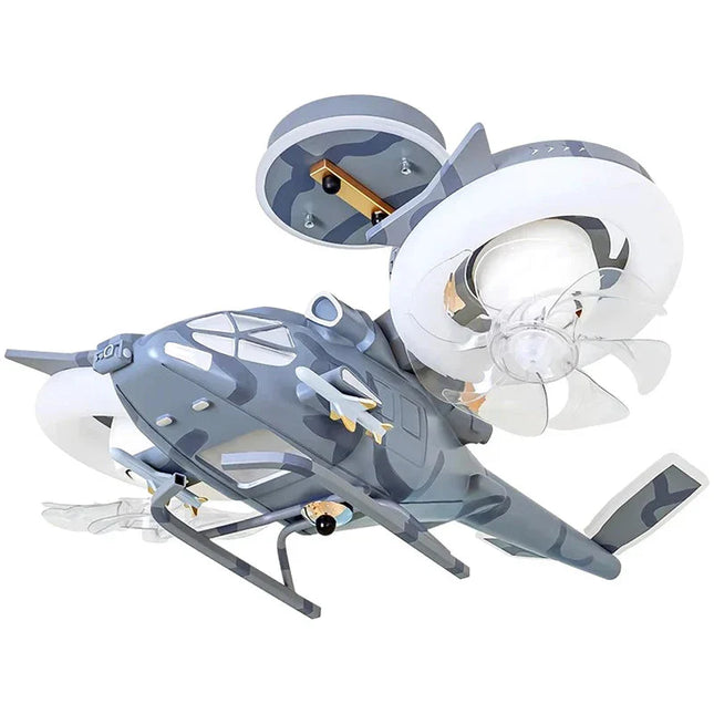 ChandelierDecor - Helicopter with 2 fans Rotatable Kids Ceiling Light