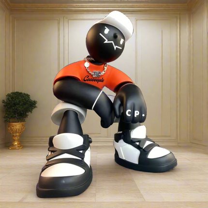 ChandelierDecor - Hip Hop Boy Resin Cooooople Sculpture