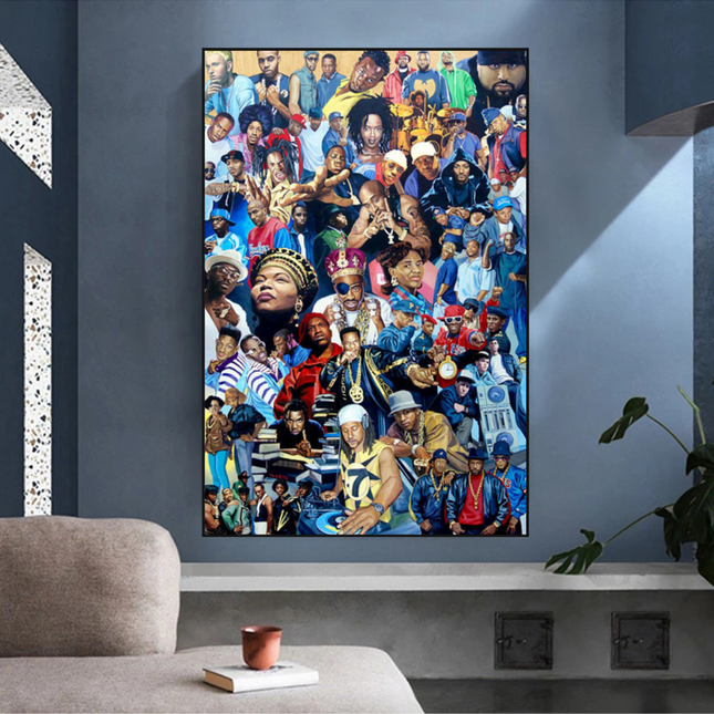 ChandelierDecor - Hip Hop Legends Super Star Old School TuPac Biggie Smalls Rapper Canvas Wall Art - Wall Art Decor - Famous Wall Art