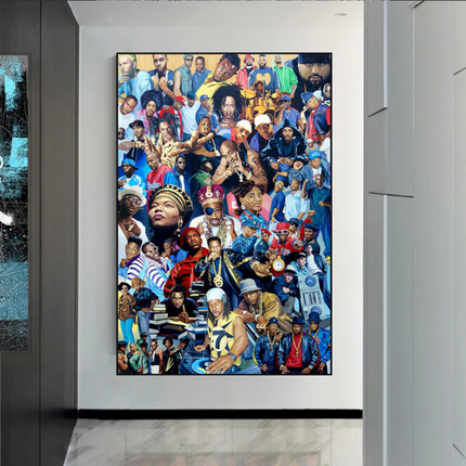 ChandelierDecor - Hip Hop Legends Super Star Old School TuPac Biggie Smalls Rapper Canvas Wall Art - Wall Art Decor - Famous Wall Art