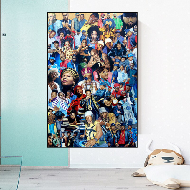 ChandelierDecor - Hip Hop Legends Super Star Old School TuPac Biggie Smalls Rapper Canvas Wall Art - Wall Art Decor - Famous Wall Art