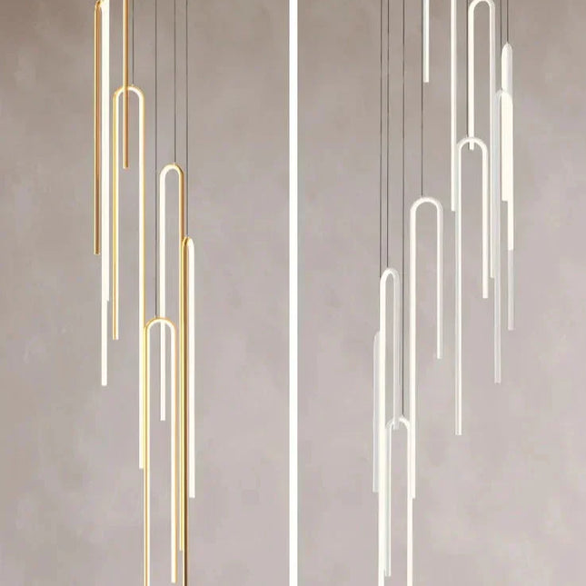ChandelierDecor - Hooked Bars Linear Staircase Chandelier Lighting