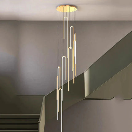 ChandelierDecor - Hooked Bars Linear Staircase Chandelier Lighting
