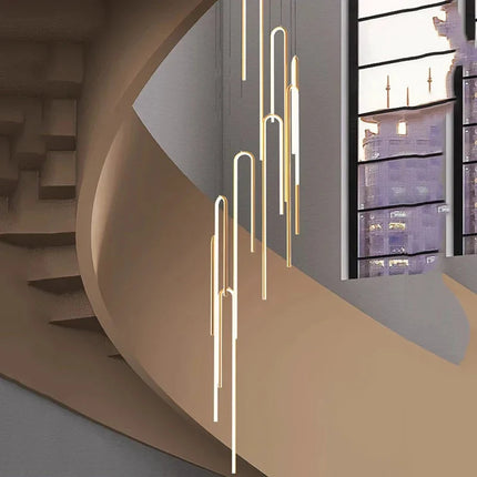 ChandelierDecor - Hooked Bars Linear Staircase Chandelier Lighting