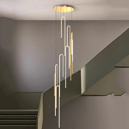 ChandelierDecor - Hooked Bars Linear Staircase Chandelier Lighting