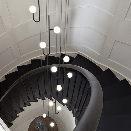 ChandelierDecor - Hooked Staircase Chandelier: Elegant Lighting Fixture