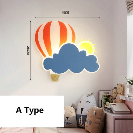 ChandelierDecor - Hot Air Balloon Cloud Wall Light | Kids Room Hot Air Balloon Cloud Wall Light
