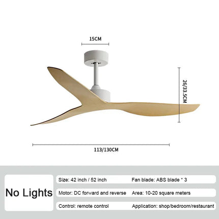 ChandelierDecor - Industrial Wind Ceiling Fan with ABS Blades Silent Fan