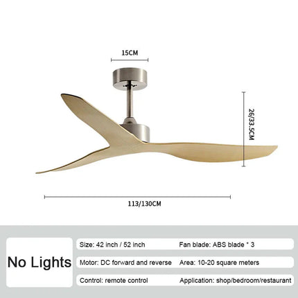 ChandelierDecor - Industrial Wind Ceiling Fan with ABS Blades Silent Fan