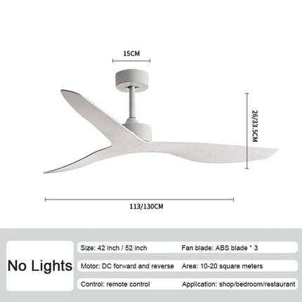 ChandelierDecor - Industrial Wind Ceiling Fan with ABS Blades Silent Fan