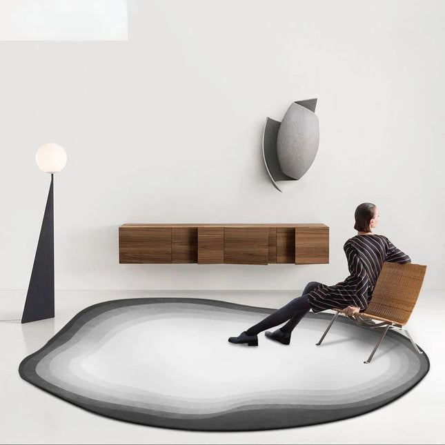 ChandelierDecor - Italian Designer Oval Linear Rug: A Statement of Luxury and Style