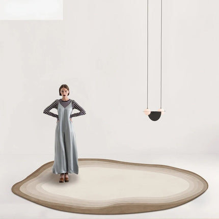 ChandelierDecor - Italian Designer Oval Linear Rug: A Statement of Luxury and Style