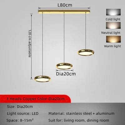ChandelierDecor - Italian Round Pendant Lighting for Kitchen Island