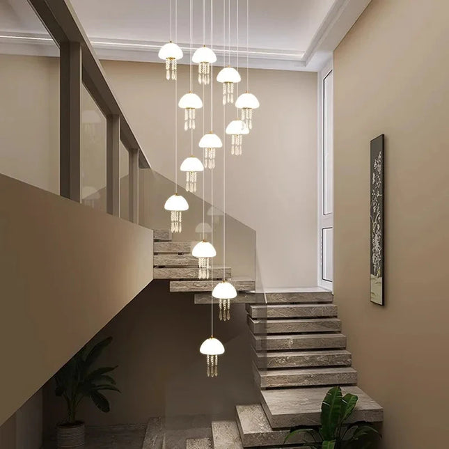 ChandelierDecor - Jelly Fish Staircase Chandelier Lighting Decor