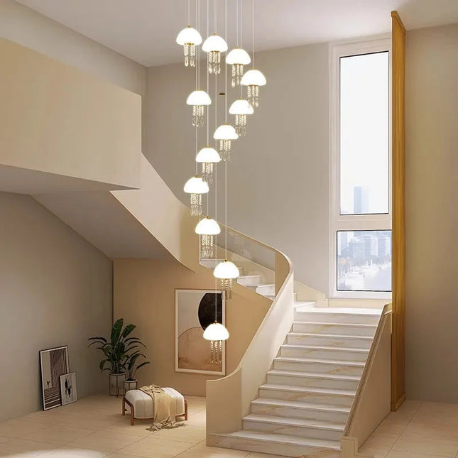 ChandelierDecor - Jelly Fish Staircase Chandelier Lighting Decor