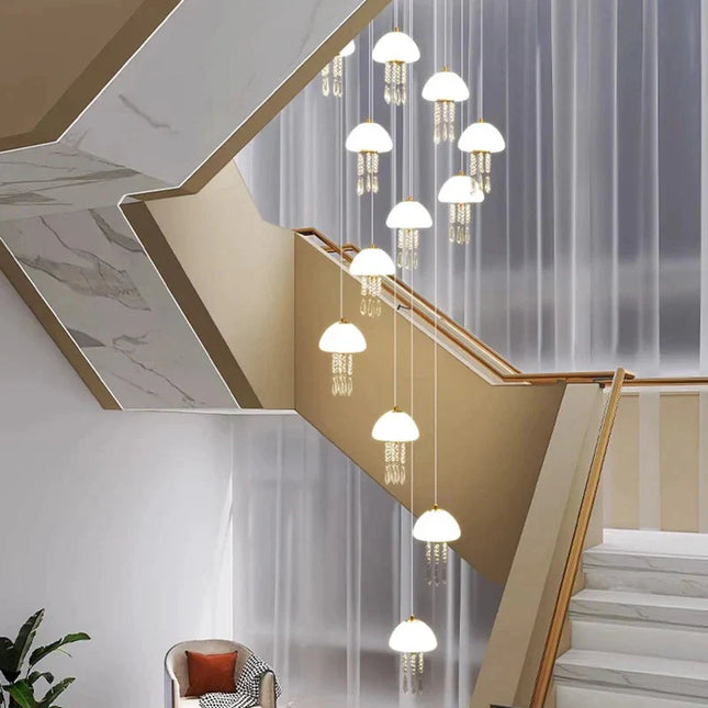 ChandelierDecor - Jelly Fish Staircase Chandelier Lighting Decor