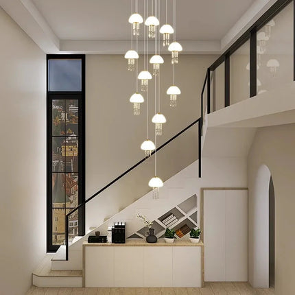 ChandelierDecor - Jelly Fish Staircase Chandelier Lighting Decor