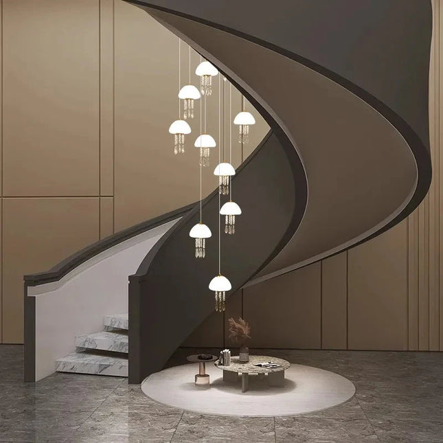 ChandelierDecor - Jelly Fish Staircase Chandelier Lighting Decor