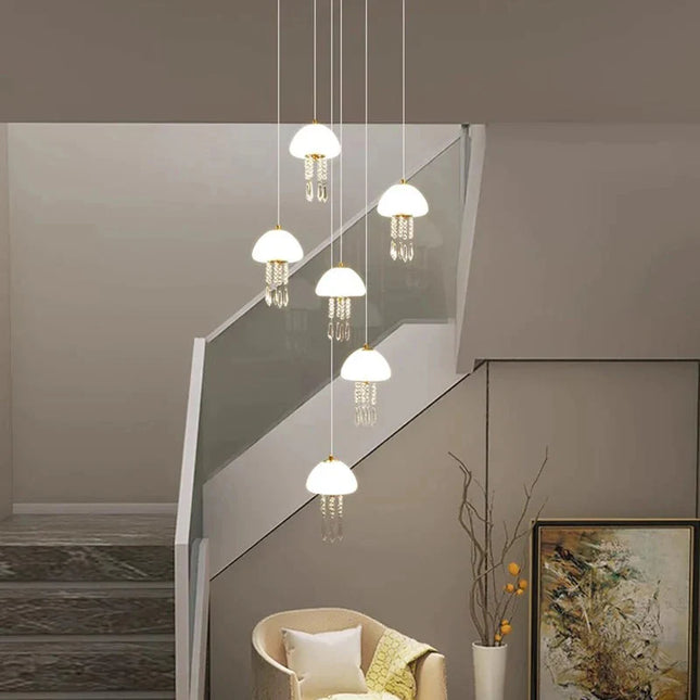 ChandelierDecor - Jelly Fish Staircase Chandelier Lighting Decor